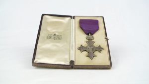 MBE medal in case